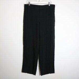 Club Monaco Tuxedo Trouser Pant Womens 12 High Rise Wide Leg Acetate Work Office